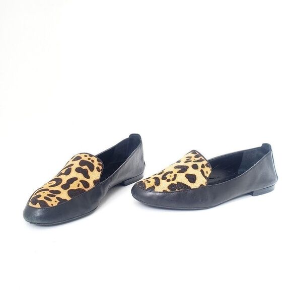 Franco Sarto Shoes - Slip On Leather Leopard Loafers 7.5 - Picture 4 of 9
